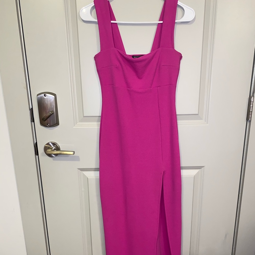 Nasty Gal pink formal dress